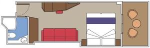 Схема Каюта с балконом Deluxe Fantastica